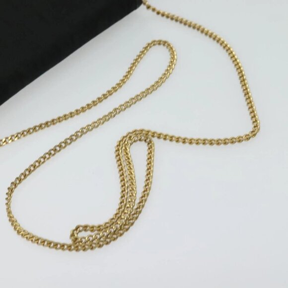 Christian Dior Trotter Canvas Chain Shoulder Bag Black Gold Auth yk18198 - Picture 8 of 16